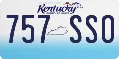 KY license plate 757SSO