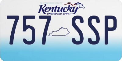 KY license plate 757SSP