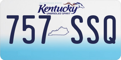 KY license plate 757SSQ