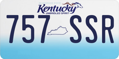 KY license plate 757SSR