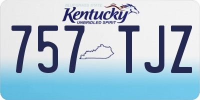 KY license plate 757TJZ