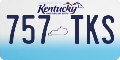 KY license plate 757TKS