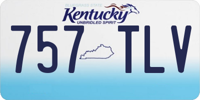 KY license plate 757TLV