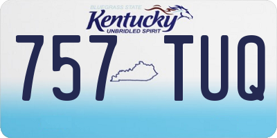 KY license plate 757TUQ