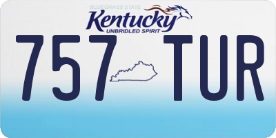 KY license plate 757TUR