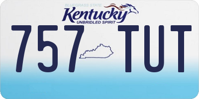 KY license plate 757TUT