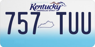 KY license plate 757TUU