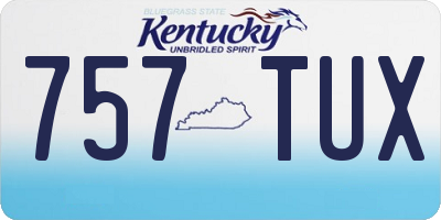 KY license plate 757TUX