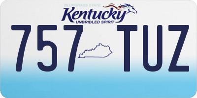 KY license plate 757TUZ