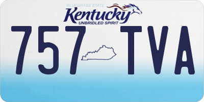 KY license plate 757TVA