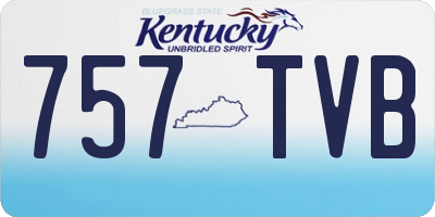 KY license plate 757TVB