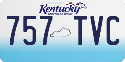 KY license plate 757TVC