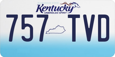 KY license plate 757TVD
