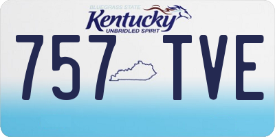 KY license plate 757TVE