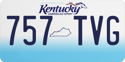 KY license plate 757TVG
