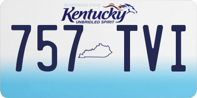 KY license plate 757TVI