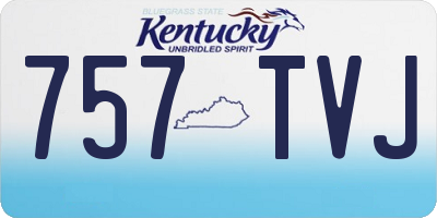 KY license plate 757TVJ