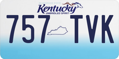 KY license plate 757TVK