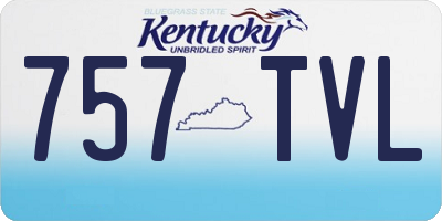 KY license plate 757TVL