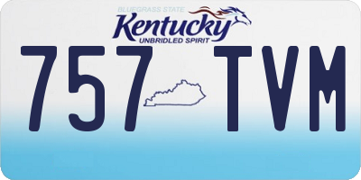KY license plate 757TVM