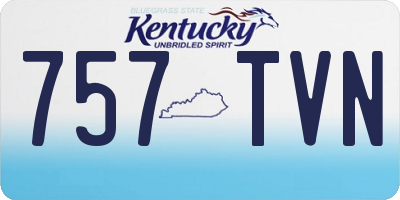 KY license plate 757TVN