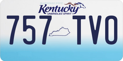 KY license plate 757TVO