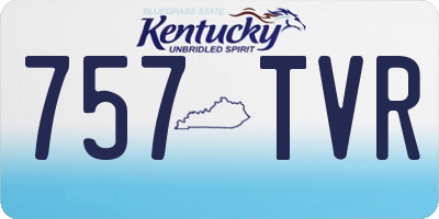 KY license plate 757TVR
