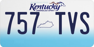 KY license plate 757TVS
