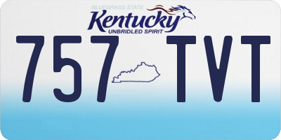 KY license plate 757TVT
