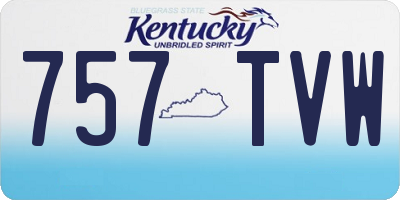 KY license plate 757TVW