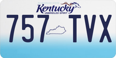 KY license plate 757TVX
