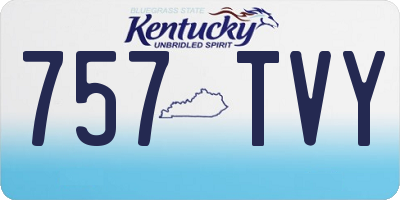KY license plate 757TVY