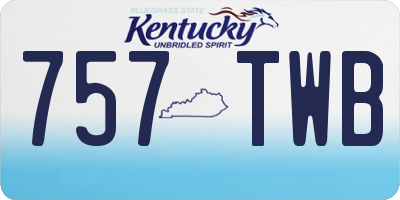 KY license plate 757TWB