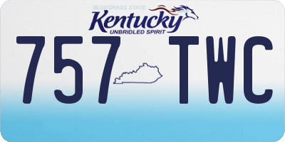KY license plate 757TWC