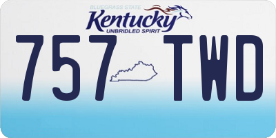 KY license plate 757TWD