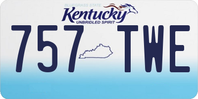 KY license plate 757TWE
