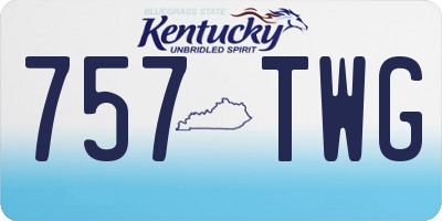 KY license plate 757TWG