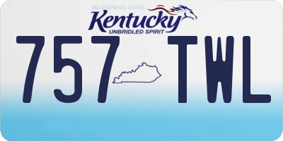KY license plate 757TWL