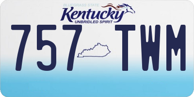 KY license plate 757TWM