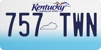 KY license plate 757TWN