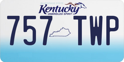 KY license plate 757TWP