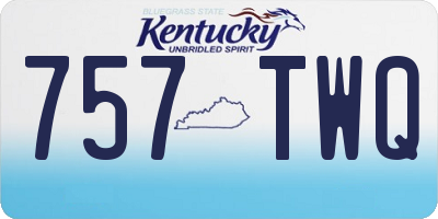 KY license plate 757TWQ