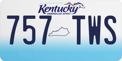 KY license plate 757TWS