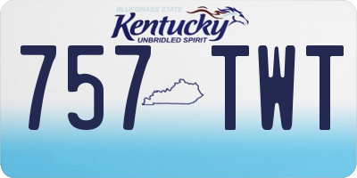 KY license plate 757TWT