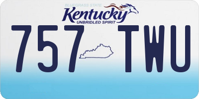 KY license plate 757TWU