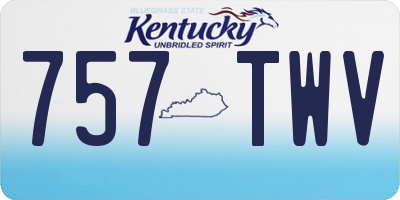 KY license plate 757TWV