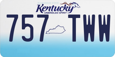 KY license plate 757TWW