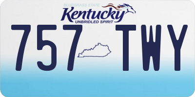 KY license plate 757TWY