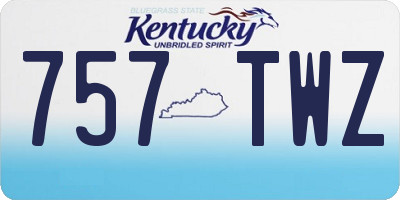KY license plate 757TWZ
