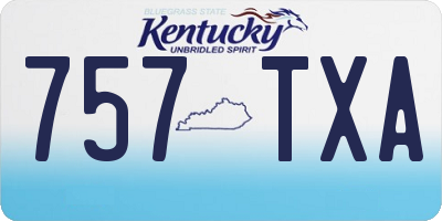 KY license plate 757TXA